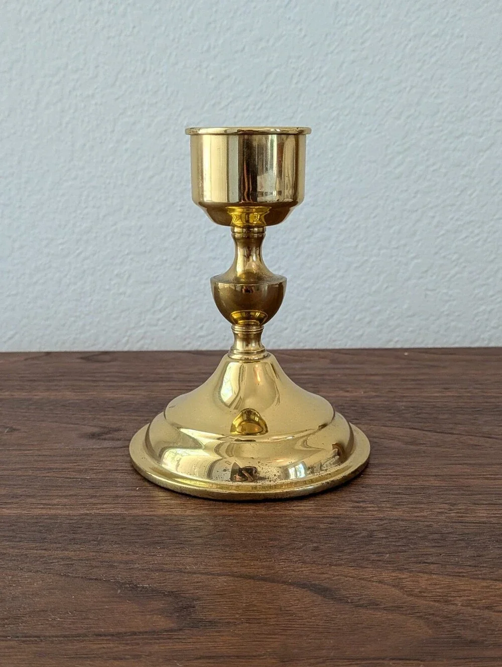 Lot Of 4 Assorted Solid Brass Taper Candlestick Holders Various Sizes Vintage